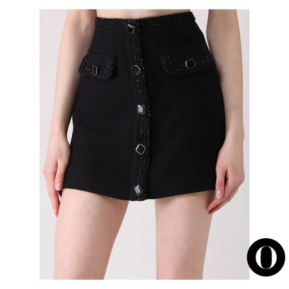 Self-Portrait Dresses & Skirts - Self-Portrait Black Textured Skirt